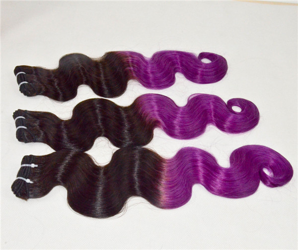 Peruvian boday wave T color human hair extension XS015